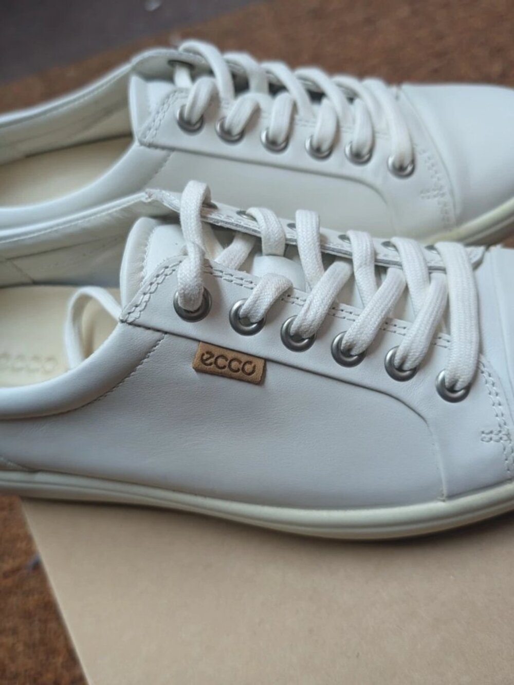 Ecco Soft 7 W Long-Lace Sneaker - White - 38